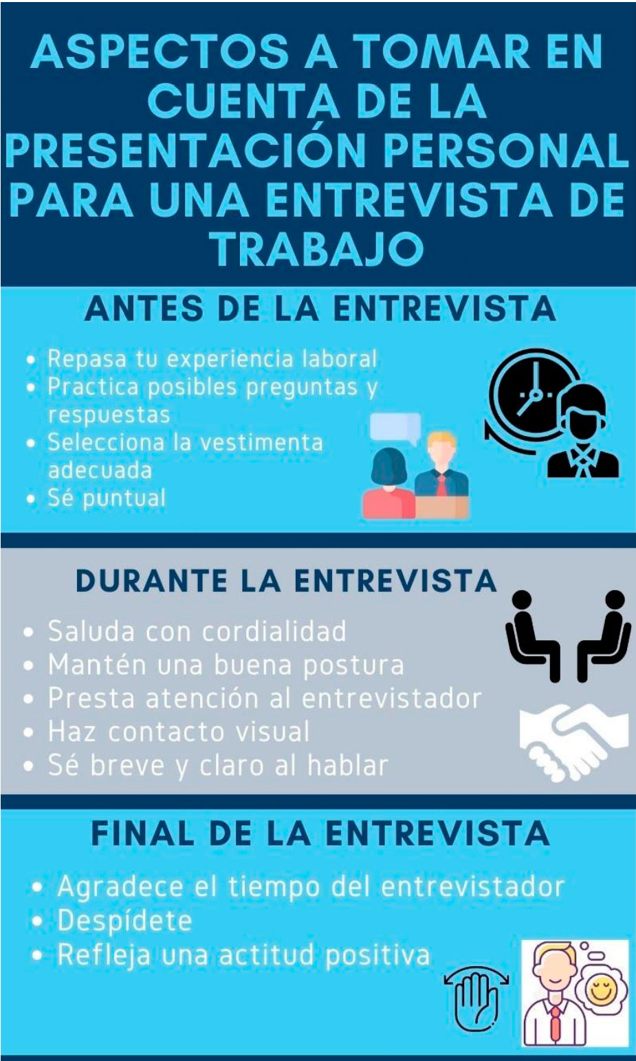 Presentación personal para una entrevista de trabajo