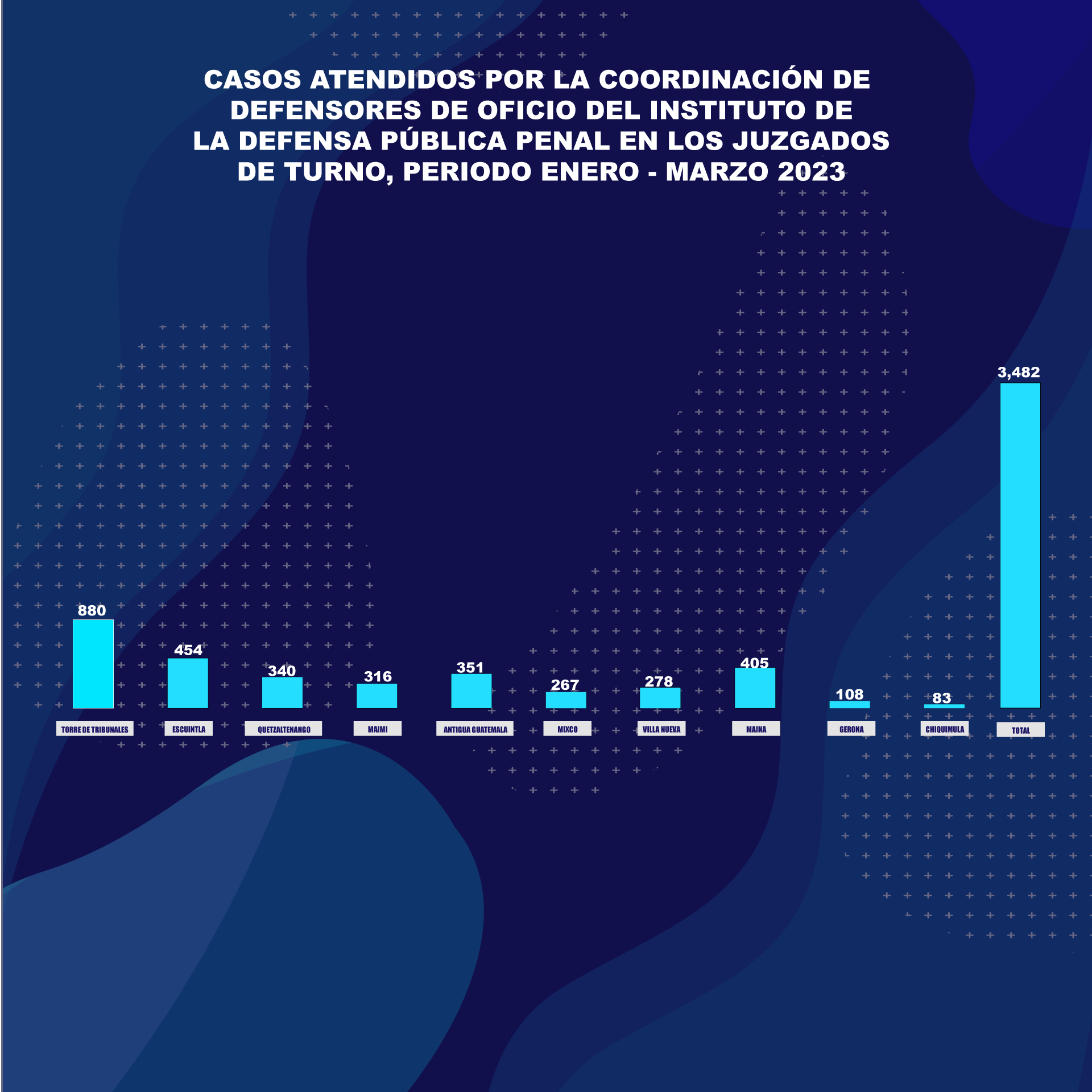 Casos atendidos en los juzgados de turno. 