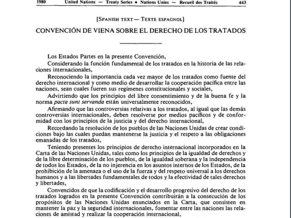 Convención De Viena Sobre El Derecho De Los Tratados