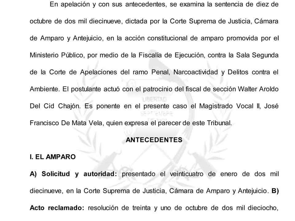 Sentencia Define beneficios penitenciarios 332-2020 y 341-2020