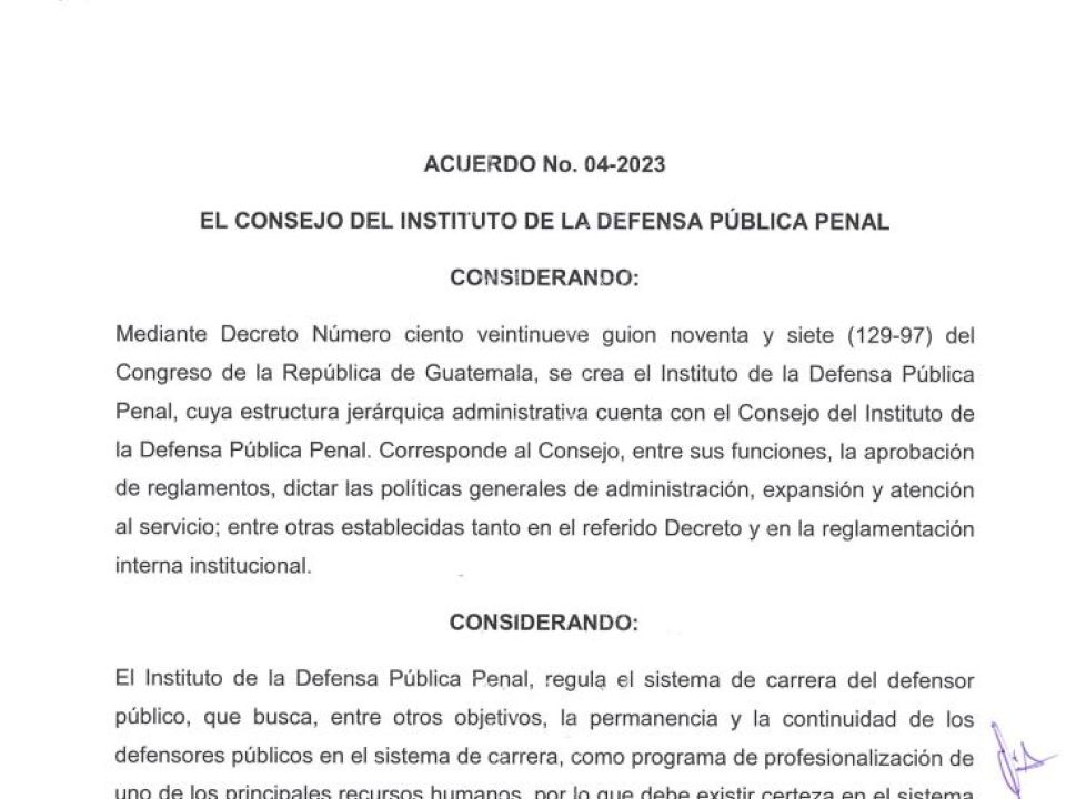 MODIFICACIÓN DE ACUERDO DE CREACIÓN DEL SISTEMA DE CARRERA